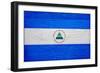 Nicaragua Flag Design with Wood Patterning - Flags of the World Series-Philippe Hugonnard-Framed Art Print