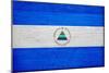 Nicaragua Flag Design with Wood Patterning - Flags of the World Series-Philippe Hugonnard-Mounted Art Print