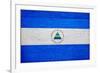 Nicaragua Flag Design with Wood Patterning - Flags of the World Series-Philippe Hugonnard-Framed Art Print