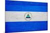 Nicaragua Flag Design with Wood Patterning - Flags of the World Series-Philippe Hugonnard-Mounted Art Print