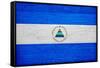 Nicaragua Flag Design with Wood Patterning - Flags of the World Series-Philippe Hugonnard-Framed Stretched Canvas