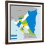 Nicaragua Map-tony4urban-Framed Art Print