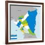 Nicaragua Map-tony4urban-Framed Art Print