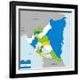 Nicaragua Map-tony4urban-Framed Art Print