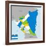 Nicaragua Map-tony4urban-Framed Art Print