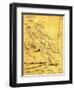 Nicaragua - Panoramic Map-Lantern Press-Framed Art Print