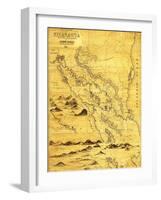 Nicaragua - Panoramic Map-Lantern Press-Framed Art Print