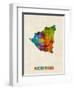 Nicaragua Watercolor Map-Michael Tompsett-Framed Art Print