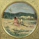 Charcoal Pit in the Landscape, 1880-1885-Niccolo Cannicci-Framed Giclee Print