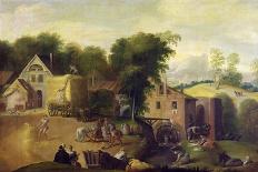 Landscape with Corn Threshers-Niccolo dell' Abate-Giclee Print