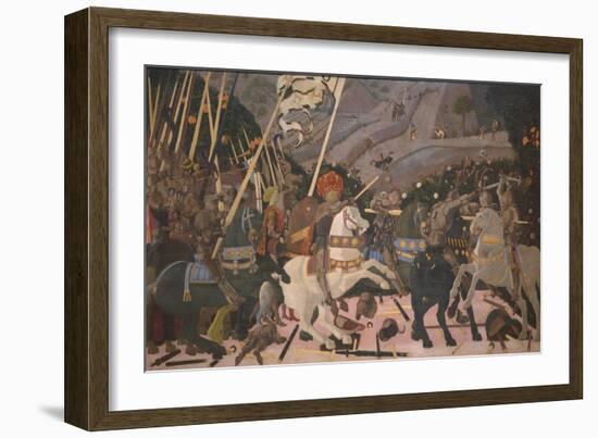 Niccolò Mauruzi Da Tolentino at the Battle of San Romano, C. 1440-Paolo Uccello-Framed Giclee Print