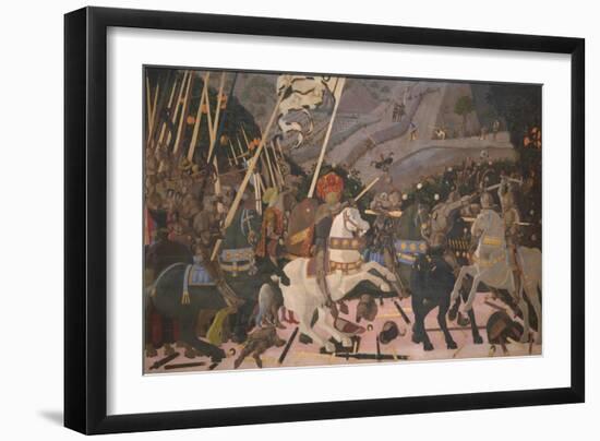 Niccolò Mauruzi Da Tolentino at the Battle of San Romano, C. 1440-Paolo Uccello-Framed Giclee Print