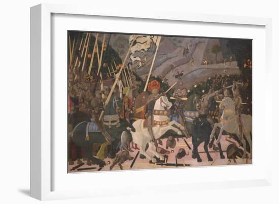 Niccolò Mauruzi Da Tolentino at the Battle of San Romano, C. 1440-Paolo Uccello-Framed Giclee Print