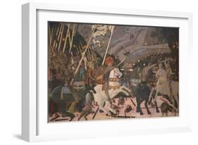 Niccolò Mauruzi Da Tolentino at the Battle of San Romano, C. 1440-Paolo Uccello-Framed Giclee Print