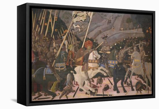 Niccolò Mauruzi Da Tolentino at the Battle of San Romano, C. 1440-Paolo Uccello-Framed Stretched Canvas