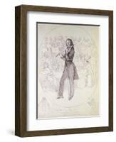 Niccolo Paganini (1784-1840), Violinist-Daniel Maclise-Framed Giclee Print