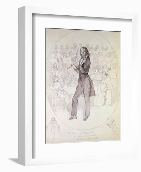 Niccolo Paganini (1784-1840), Violinist-Daniel Maclise-Framed Giclee Print