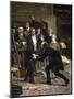 Niccolo Paganini and Hector Berlioz, after the a fantastic performance of a Symphony, 1838-French School-Mounted Giclee Print