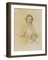 Niccolo Paganini, Violinist, 1819-Jean-Auguste-Dominique Ingres-Framed Giclee Print
