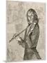 Niccolo Paganini Virtuoso Italian Violinist-null-Mounted Art Print