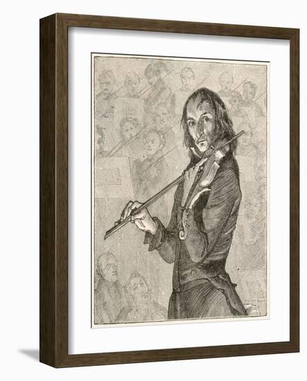 Niccolo Paganini Virtuoso Italian Violinist-null-Framed Art Print