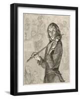 Niccolo Paganini Virtuoso Italian Violinist-null-Framed Art Print