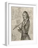 Niccolo Paganini Virtuoso Italian Violinist-null-Framed Art Print