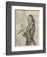 Niccolo Paganini Virtuoso Italian Violinist-null-Framed Art Print