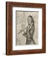 Niccolo Paganini Virtuoso Italian Violinist-null-Framed Art Print