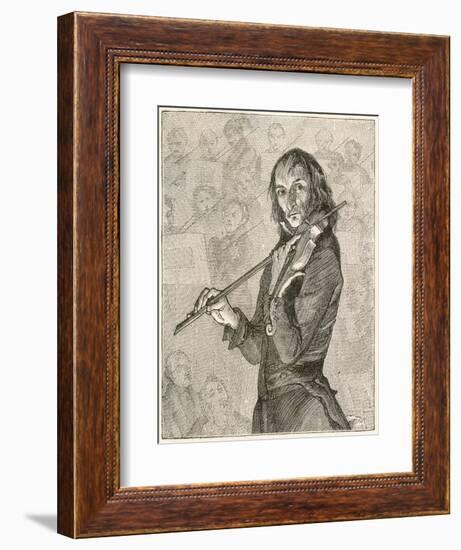 Niccolo Paganini Virtuoso Italian Violinist-null-Framed Art Print