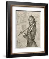 Niccolo Paganini Virtuoso Italian Violinist-null-Framed Art Print