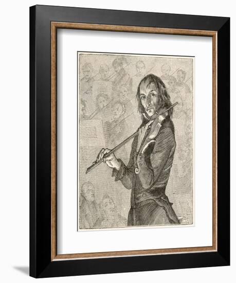 Niccolo Paganini Virtuoso Italian Violinist-null-Framed Art Print