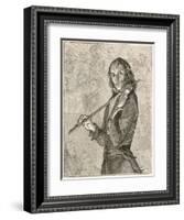 Niccolo Paganini Virtuoso Italian Violinist-null-Framed Art Print