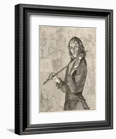 Niccolo Paganini Virtuoso Italian Violinist-null-Framed Art Print