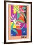 Nice France Côte d'Azur - La Danseuse Créole (The Creole Dancer), Vintage Travel Poster 1950-Henri Matisse-Framed Art Print