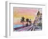 Nice France Seaview Boulevard at Sunset-Markus Bleichner-Framed Art Print