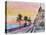 Nice France Seaview Boulevard at Sunset-Markus Bleichner-Stretched Canvas