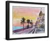 Nice France Seaview Boulevard at Sunset-Markus Bleichner-Framed Art Print