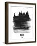 Nice Skyline Brush Stroke - Black-NaxArt-Framed Art Print