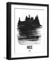 Nice Skyline Brush Stroke - Black-NaxArt-Framed Art Print