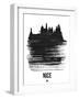 Nice Skyline Brush Stroke - Black-NaxArt-Framed Art Print