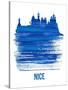 Nice Skyline Brush Stroke - Blue-NaxArt-Stretched Canvas