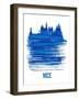 Nice Skyline Brush Stroke - Blue-NaxArt-Framed Art Print