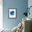 Nice Skyline Brush Stroke - Blue-NaxArt-Framed Art Print displayed on a wall