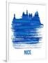 Nice Skyline Brush Stroke - Blue-NaxArt-Framed Art Print