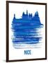 Nice Skyline Brush Stroke - Blue-NaxArt-Framed Art Print