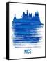 Nice Skyline Brush Stroke - Blue-NaxArt-Framed Stretched Canvas