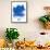 Nice Skyline Brush Stroke - Blue-NaxArt-Framed Stretched Canvas displayed on a wall