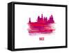 Nice Skyline Brush Stroke - Red-NaxArt-Framed Stretched Canvas