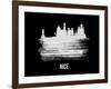 Nice Skyline Brush Stroke - White-NaxArt-Framed Art Print